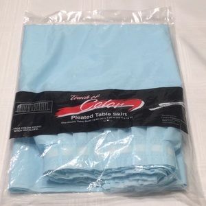 Touch Of Colors Pleated Table Skirt Light Blue